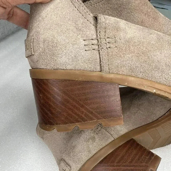 Sorel Women's Cate Cut Out Bootie Waterproof Ankle Boot Ash Brown Sz 8 - Picture 7 of 11